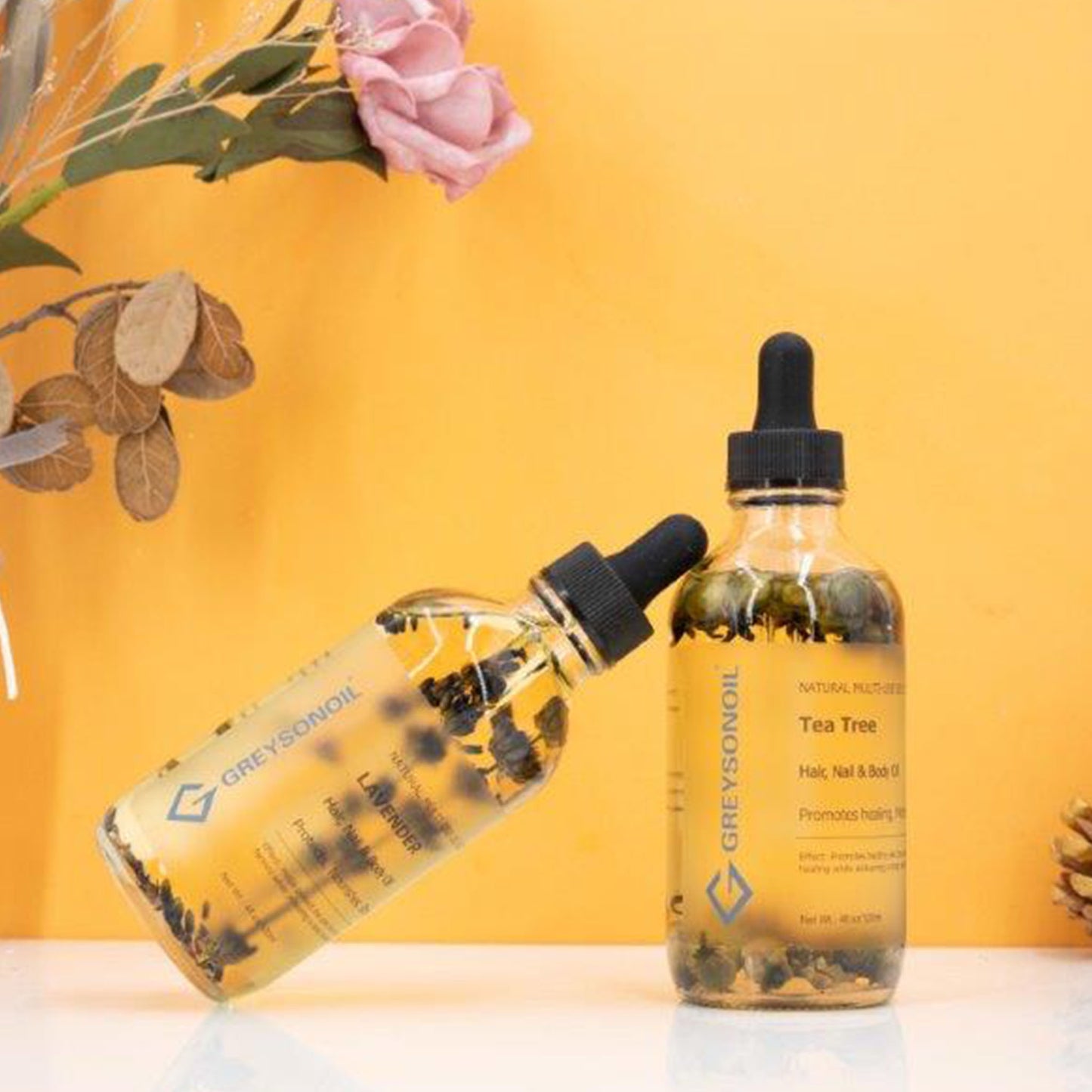 GREYSONOIL - Tea tree 100% natural essential oil + flower oil