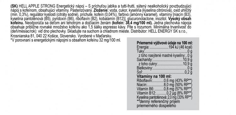 HELL STRONG APPLE 250ml