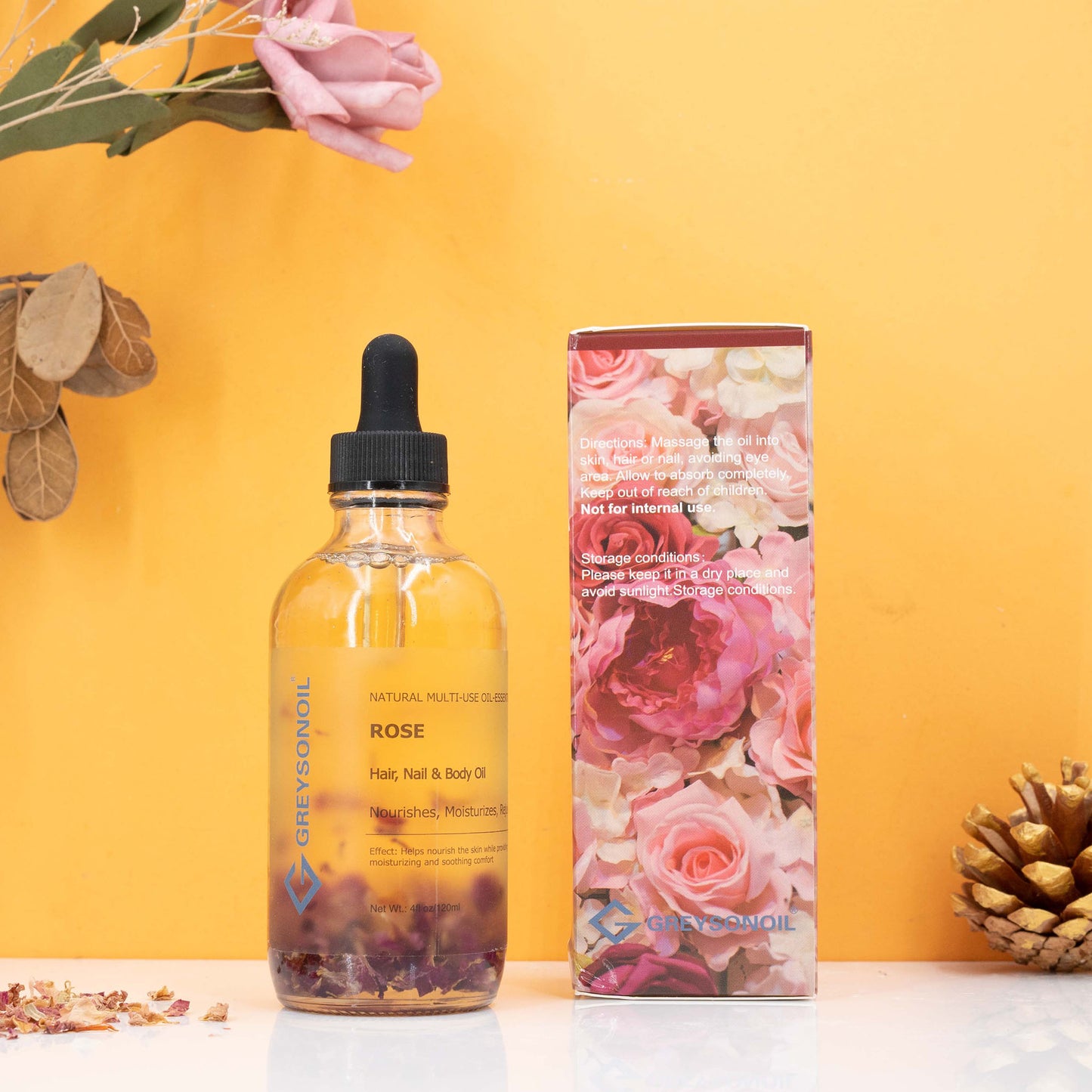 GREYSONOIL - Ruža 100% prírodný esenciálny olej + kvetinový olej